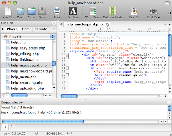 easiest html text editors for mac